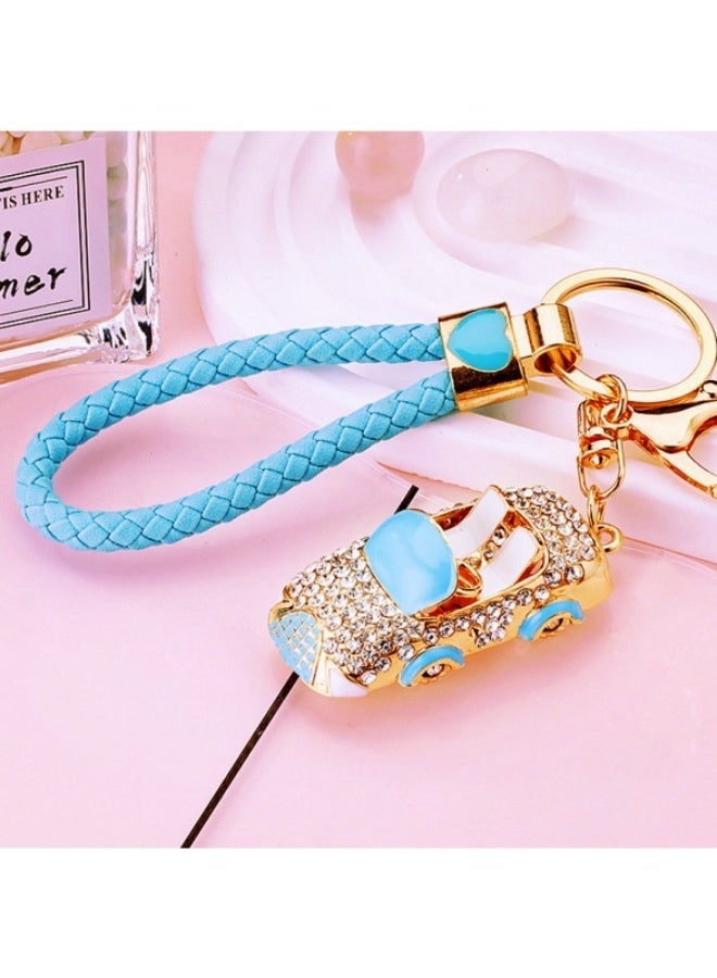 مقفل مفتاح مصغر بلوري لامع – ملحق سيارة عصري بحامل سرخس لنساء والرجال - Image 2