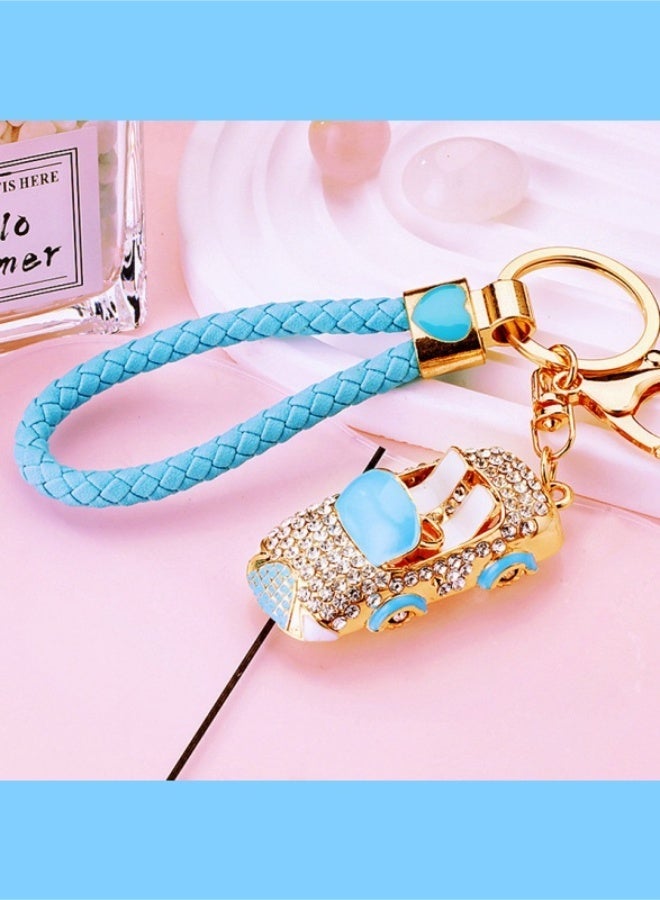 مقفل مفتاح مصغر بلوري لامع – ملحق سيارة عصري بحامل سرخس لنساء والرجال - Image 3