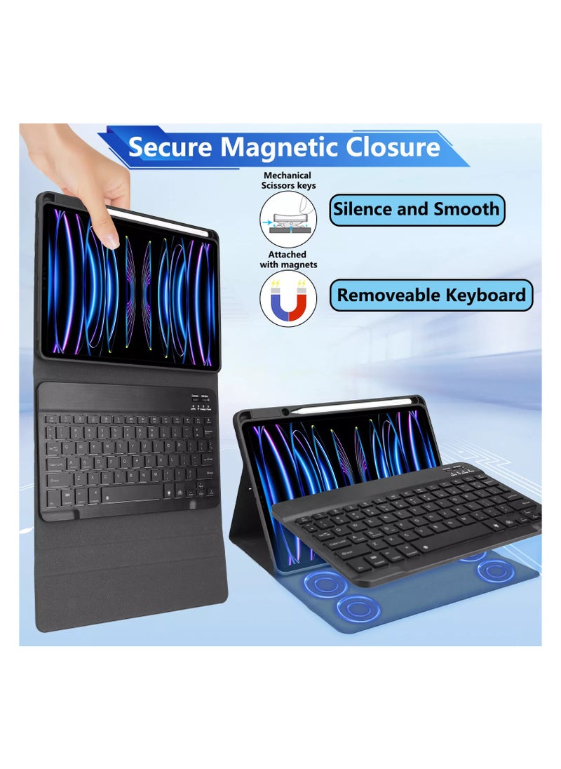 TWEGGON keyboard Case for Apple iPad Pro 11inch 4th/3rd/2nd/1st Generations 2022/2021/2020/2018 Models with Pen Holder Black  - Image 2