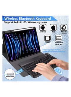 keyboard Case for Apple iPad Pro 11inch 4th/3rd/2nd/1st Generations 2022/2021/2020/2018 Models with Pen Holder Black - pzsku/Z91F2E6A27405C2918744Z/45/_/1732126573/d5abb51f-1bbd-4903-902b-e59bb180b730