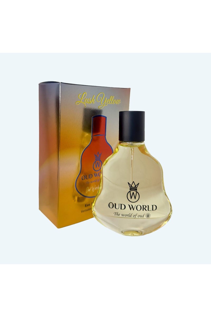 OUD WORLD Vibe Collection Lush Yellow Eau de Parfum | Fruity Floral Woody Perfume | Arabian Oud Inspired 50ml - Image 1