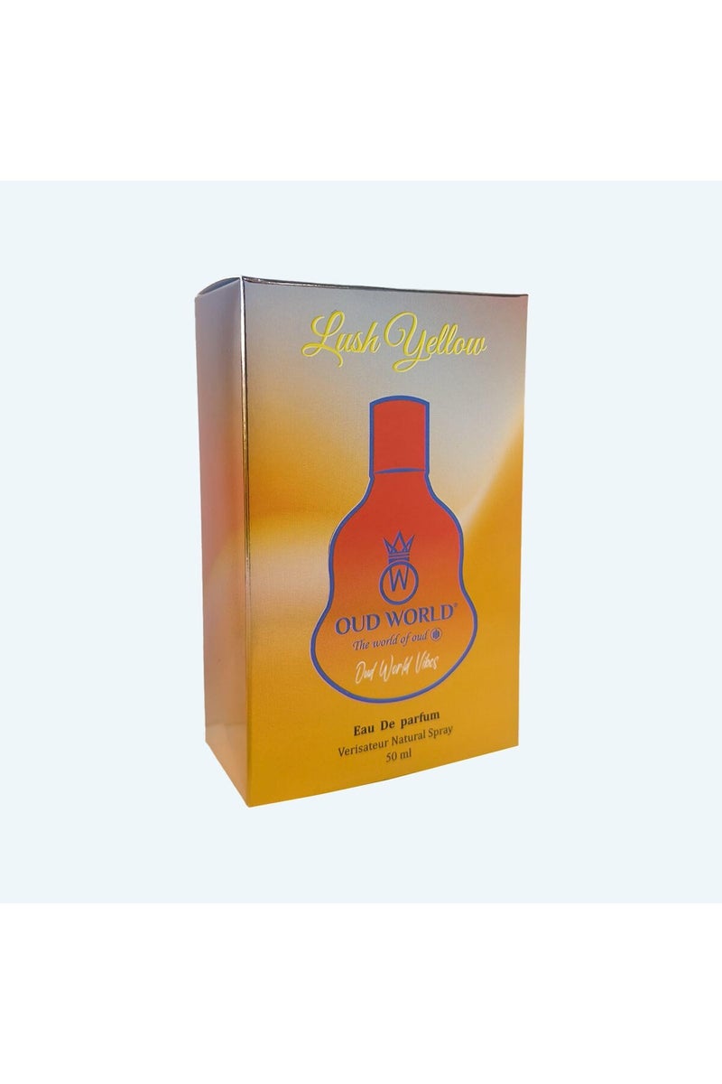 OUD WORLD Vibe Collection Lush Yellow Eau de Parfum | Fruity Floral Woody Perfume | Arabian Oud Inspired 50ml - Image 2