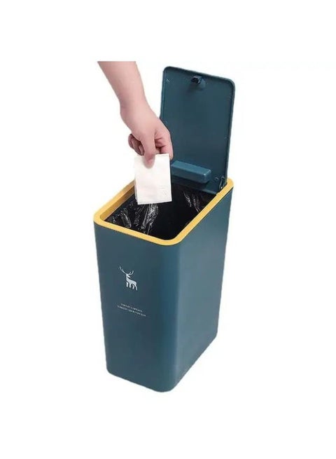 Modern Trash Can - Sleek and compact waste bin with a lid, ideal for bathrooms and small spaces, designed to blend seamlessly with your decor