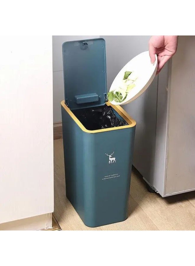 NAMA Modern Trash Can - Sleek and compact waste bin with a lid, ideal for bathrooms and small spaces, designed to blend seamlessly with your decor - Image 2