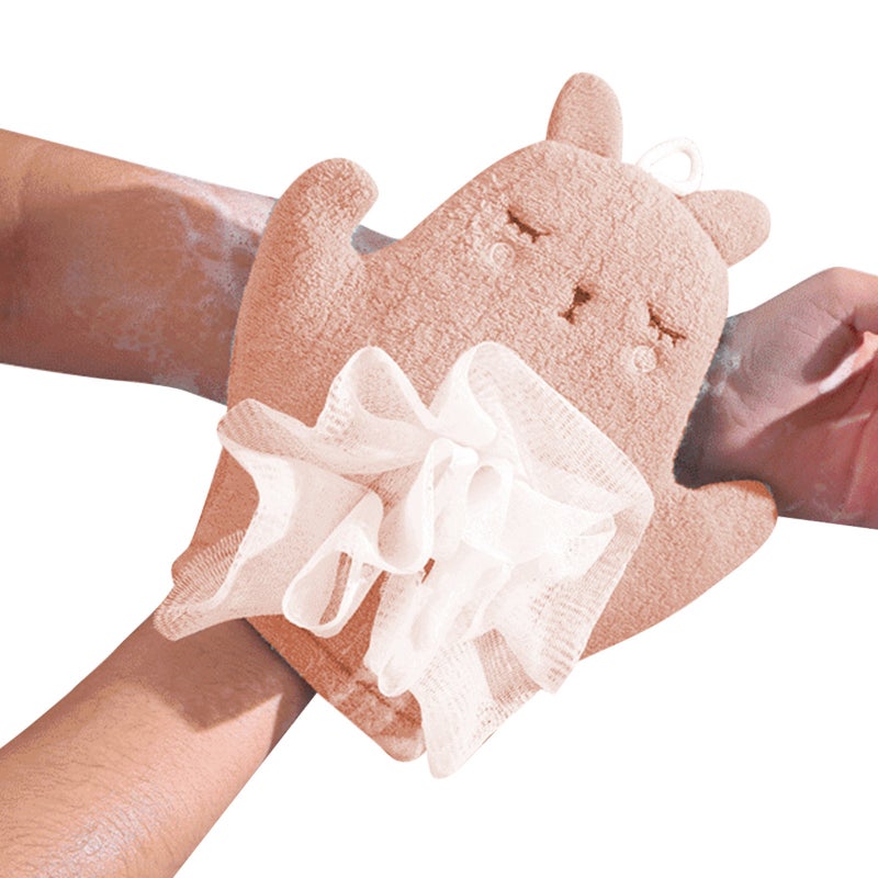 Bath Towel Sponge Loofah Back Scrubber Body Exfoliator Bathing Mittens Shower Soft Skin Care Face Body Wash Massage Spa Mitt for Adult and Kids - Image 5