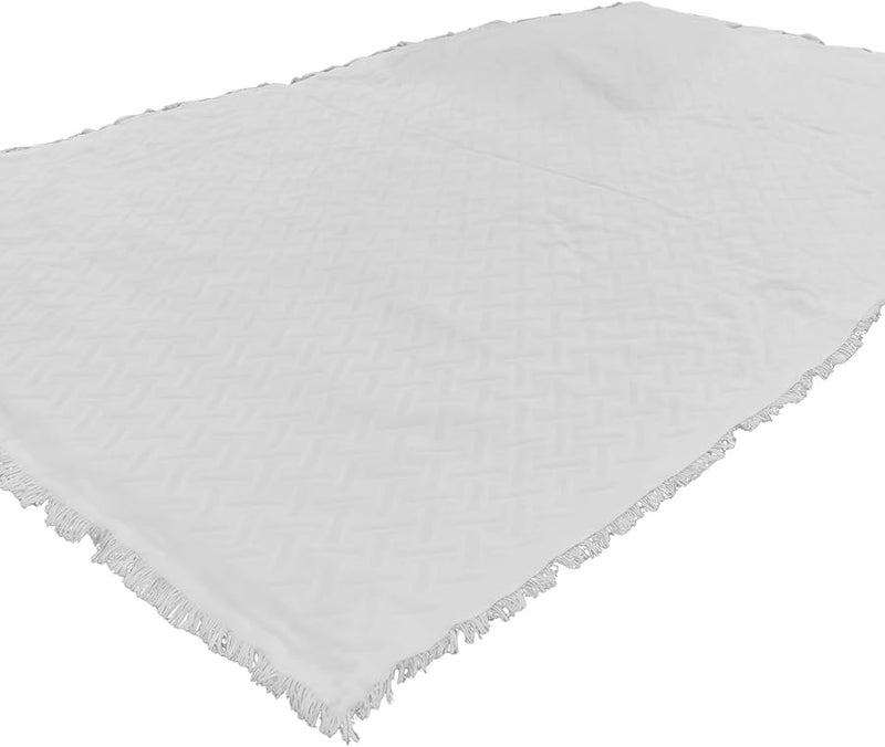 سجادة نزهة كبيرة بطانية خارجية قطنية 70.9 × 90.6 بوصة مع هدب - Image 2