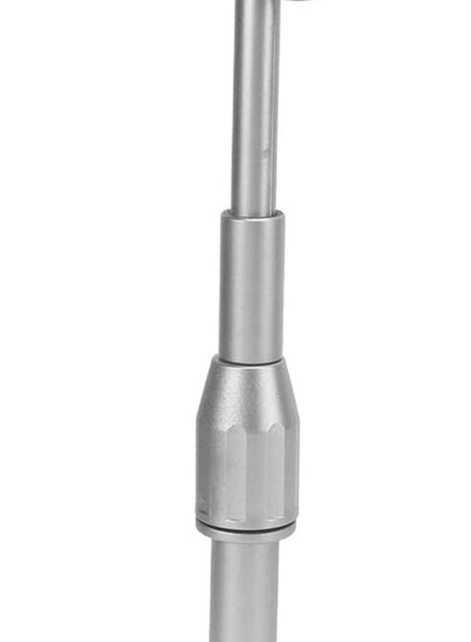 Vintage Retro Microphone Prop Silver Adjustable Height Photography Studio Model - Image 1