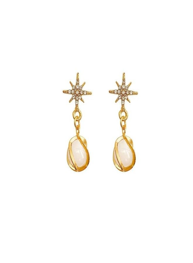 Senroar Women Fashion Korean Earrings Set For Women | Hoop Earring for Girls | Stylish Gold Plated Ear ring For Daily & Occasional Use | Elegant Gift For Wife, & Girlfriend | Fashion Jewellery - Image 1