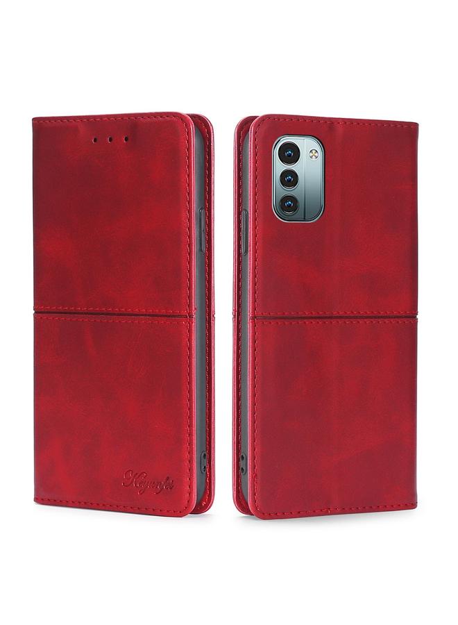 اس-توب جراب لهاتف Nokia G21/G11 مصنوع من الجلد بتصميم جلد البقر مع قلاب أفقي مغناطيسي - Image 1