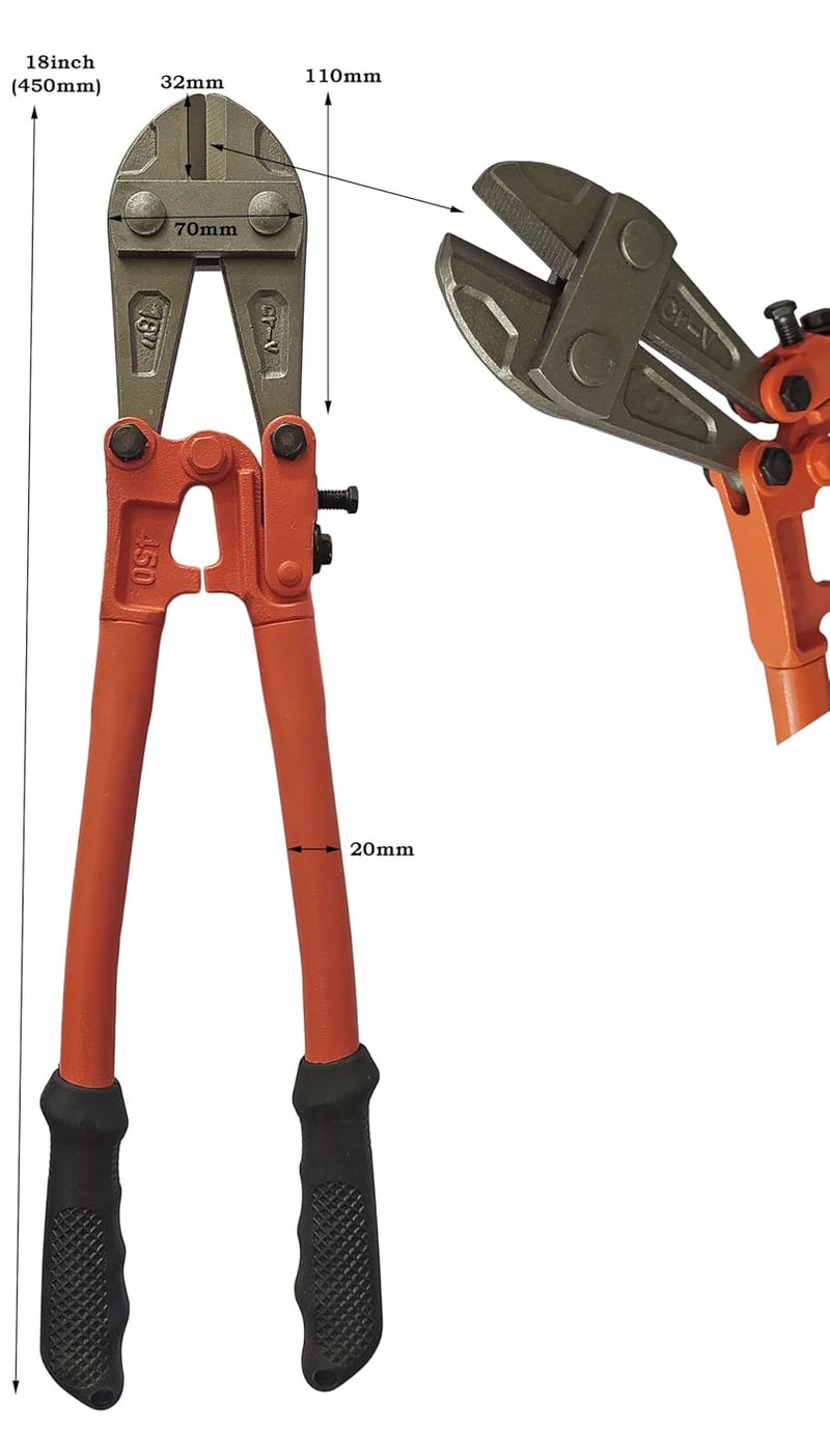 Inditrust Professional 18inch boltwire cutter tool 1pc Gray type Bolt Cutter - Image 4
