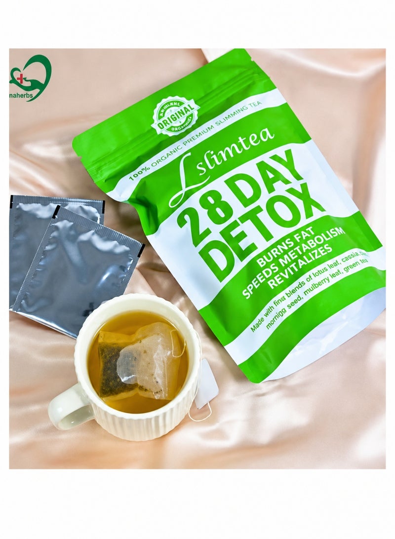 Slimtea 28-Day Organic Weight Loss Tea - Promotes Fat Digestion & Absorption, Aids Bowel Movement, Supports Stomach Health & Reduces Abdominal Fat​ - Image 2