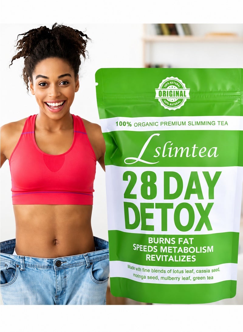 Slimtea 28-Day Organic Weight Loss Tea - Promotes Fat Digestion & Absorption, Aids Bowel Movement, Supports Stomach Health & Reduces Abdominal Fat​ - Image 4