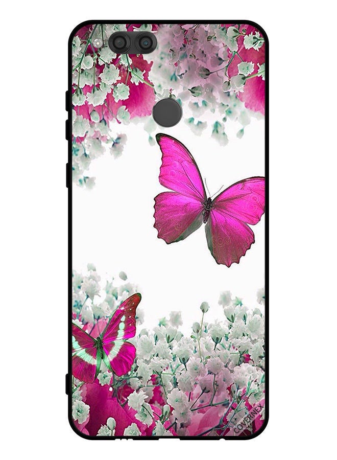 Covernex Protective Case Cover For Honor 7X Dark   Butterfly &   Flowers - Image 1