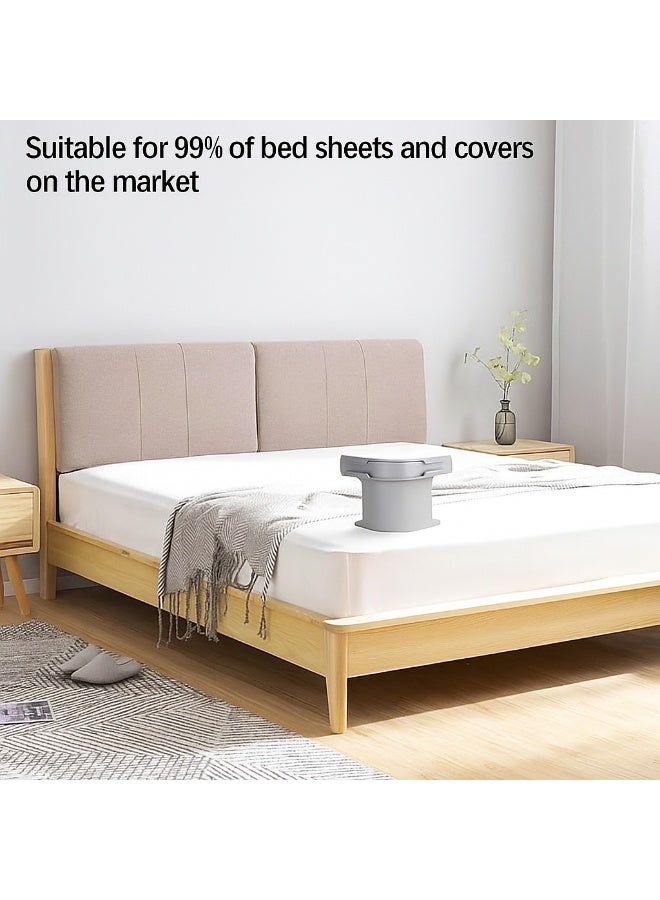 ديوتي مجموعة من 8 حاملات ملاءات سرير متينة، أحزمة قابلة للتعديل للحفاظ على ملاءات السرير مشدودة ومنع تجاعيدها، مناسبة لمراتب التوأم، الملكة، والكينج. - Image 3