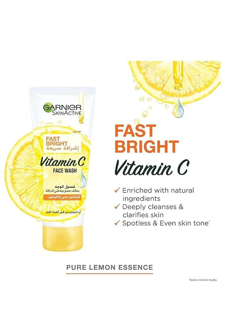Garnier Fast Bright Face Wash With Pure Lemon Essence