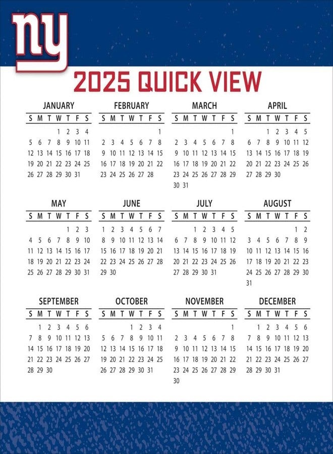 Turner Licensing, NFL New York Giants 2025 Desk Calendar - Image 4