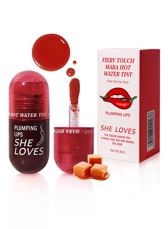 Sheloves Plumping Lips-Feel The Lip Fiery, Hydrating Lip Care,Buxom Plant Lips Oil, Treatment Serum Volumizing For Dry Cracked Lips,  Plumping Gloss Lips Filler Lip Mask 05# Caramel Honey - Image 1