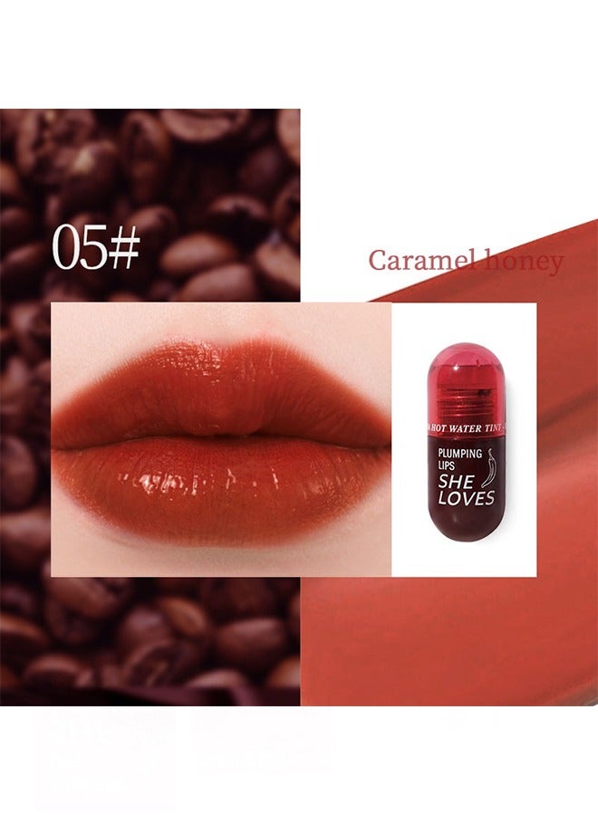 Sheloves Plumping Lips-Feel The Lip Fiery, Hydrating Lip Care,Buxom Plant Lips Oil, Treatment Serum Volumizing For Dry Cracked Lips,  Plumping Gloss Lips Filler Lip Mask 05# Caramel Honey - Image 2