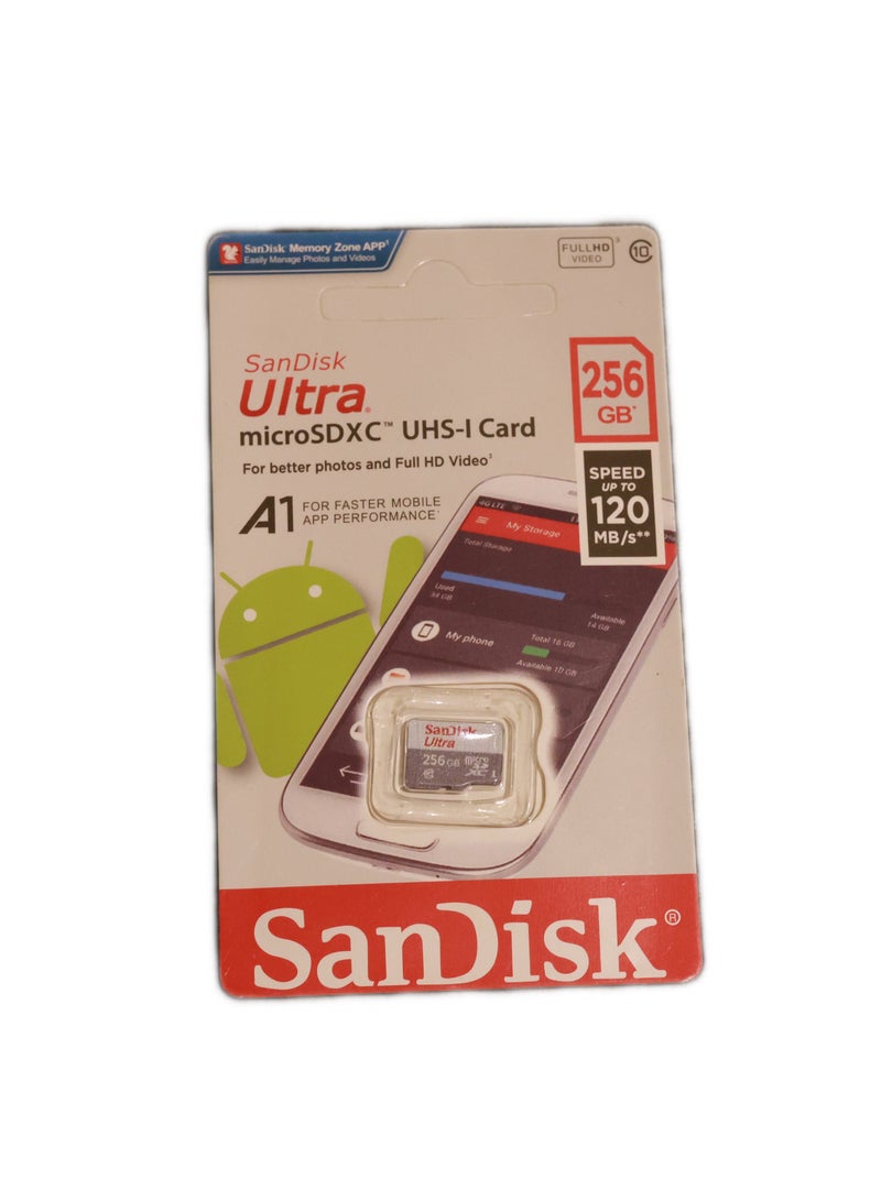 Sandisk SanDisk Ultra micro SDXC” UHS-I Card For better photos and Full HD Video A1 FOR FASTER MOBILE APP PERFORMANCE 