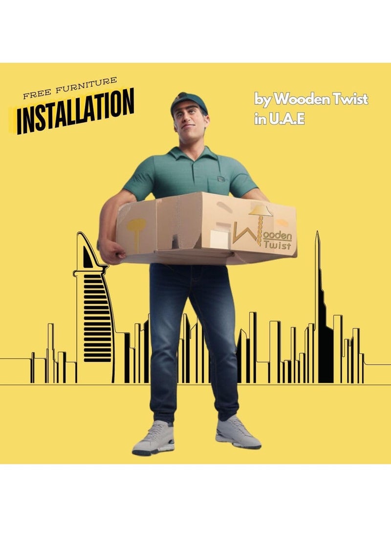 Wooden Twist Modern Chesterfield 2 Seater Sofa ( Grey ) - Image 2