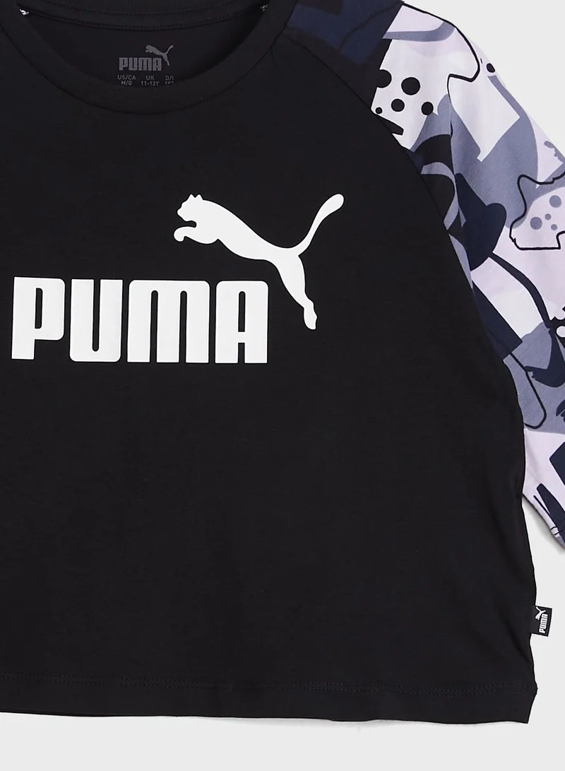 PUMA Kids Essential Street Art Raglan Aop T-Shirt