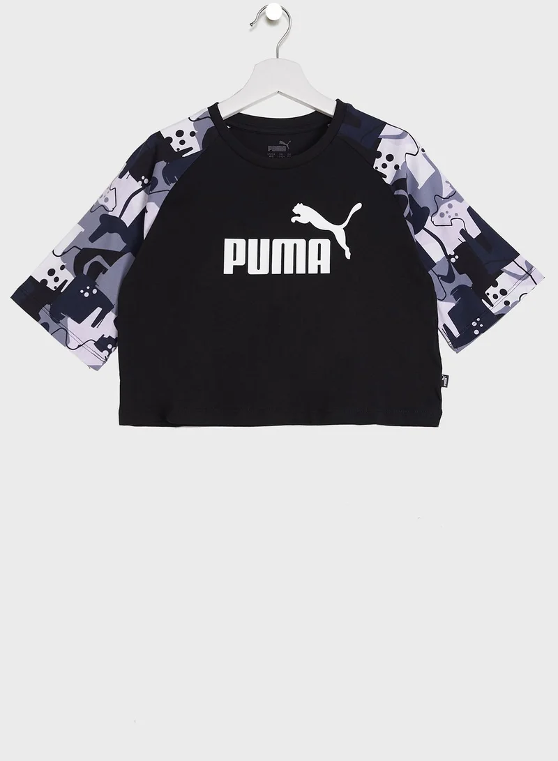 PUMA Kids Essential Street Art Raglan Aop T-Shirt