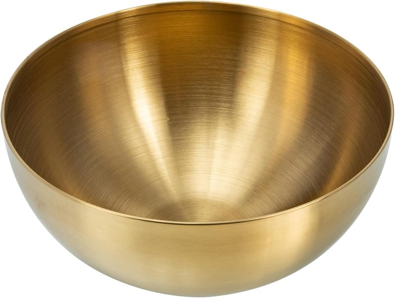 ERINGOGO Multifunction Stainless Steel Salad Bowl Fruit and Snack Container for Family Gatherings Parties and Events Elegant Design for Easy Cleaning and Serving - Image 1