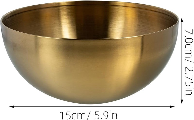 ERINGOGO Multifunction Stainless Steel Salad Bowl Fruit and Snack Container for Family Gatherings Parties and Events Elegant Design for Easy Cleaning and Serving - Image 2