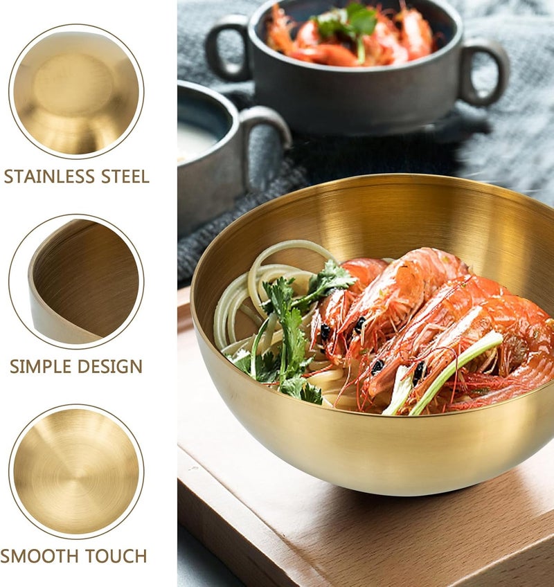 ERINGOGO Multifunction Stainless Steel Salad Bowl Fruit and Snack Container for Family Gatherings Parties and Events Elegant Design for Easy Cleaning and Serving - Image 3