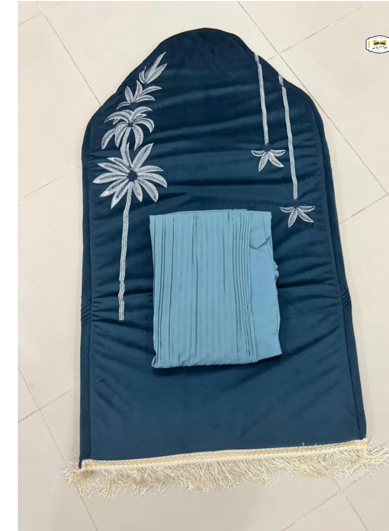 Embroidered padded sponge prayer rug with a crushed rug, excellent cool material - Image 1