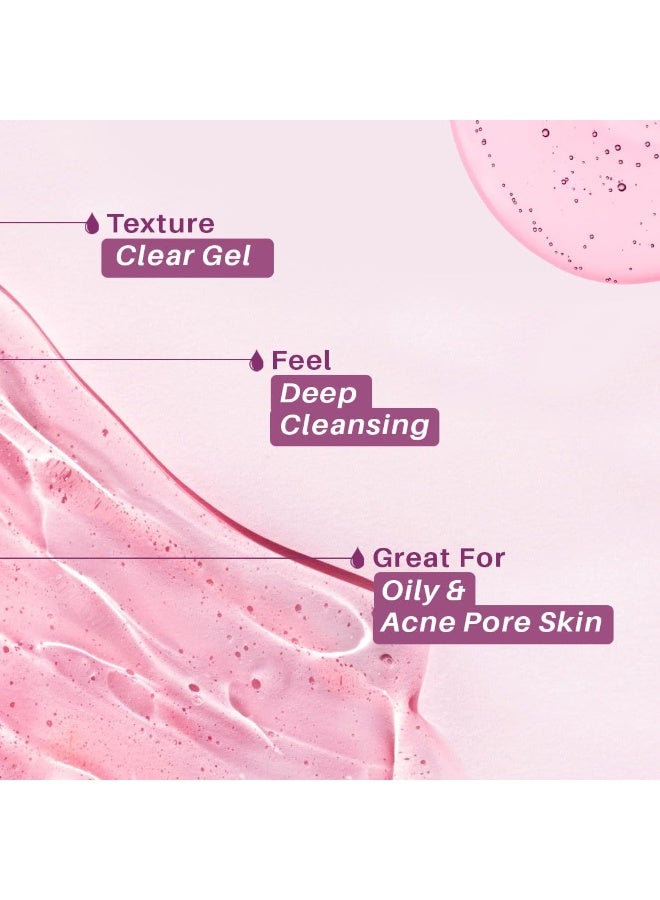 Glamveda Glycolic Acid & Salicylic Acid Anti Acne Face Wash (100ml Pack of 2) | For Oily & Acne Prone Skin | Oil balancing, Deep Cleansing - Image 3