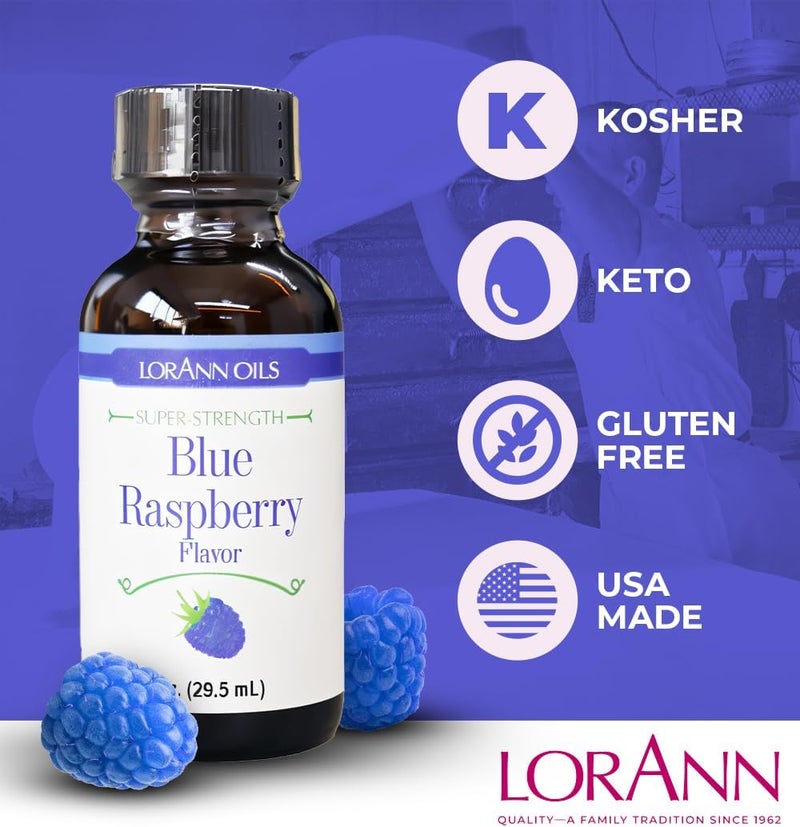 LorAnn Super Strength Blue Raspberry Flavoring Oil - 1 Fl. Oz. (29.5 mL) for Baking, Candy Making, and Flavoring - Image 5