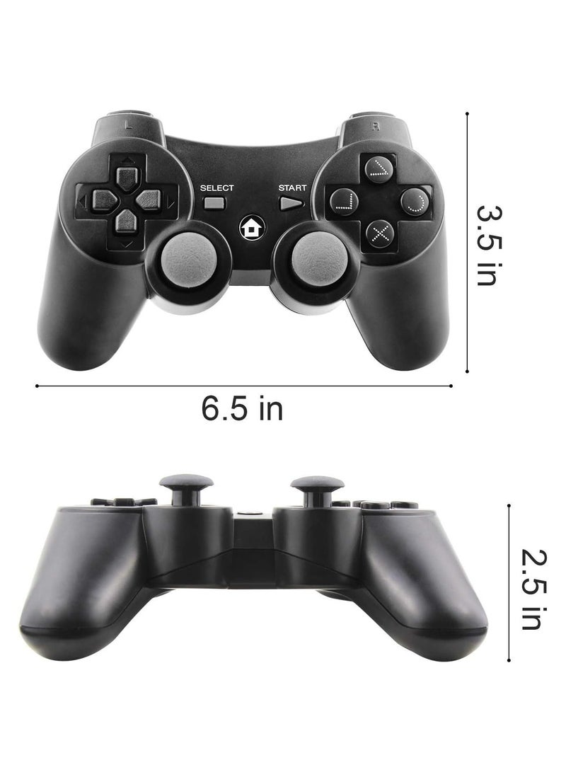ذراع تحكم لجهاز بلاي ستيشن 3، بلوتوث لاسلكي باهتزاز مزدوج مع كابل شحن ومقابض الابهام من جامسوال، أسود - Image 5