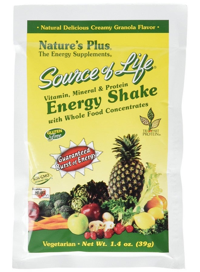 Nature's Plus Naturesplus Source Of Life Energy Shake Packets 8 Pack 8 Individual Servings Energy Boosting Multivitamin Mineral & Protein Shake Whole Food Concentrates Nongmo Glutenfree 8 Servings - Image 1