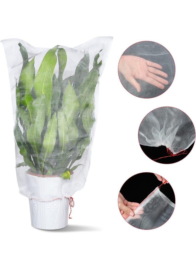 Shappy Garden Plant Fruits Netting Insect Bird Barrier Mesh Protection Netting Covers Bags with Drawstring Fruit Tree Flower Vegetables Net Protecting Plant for Vegetables Fruits 4 Pieces551 x 413 Inch  - Image 3