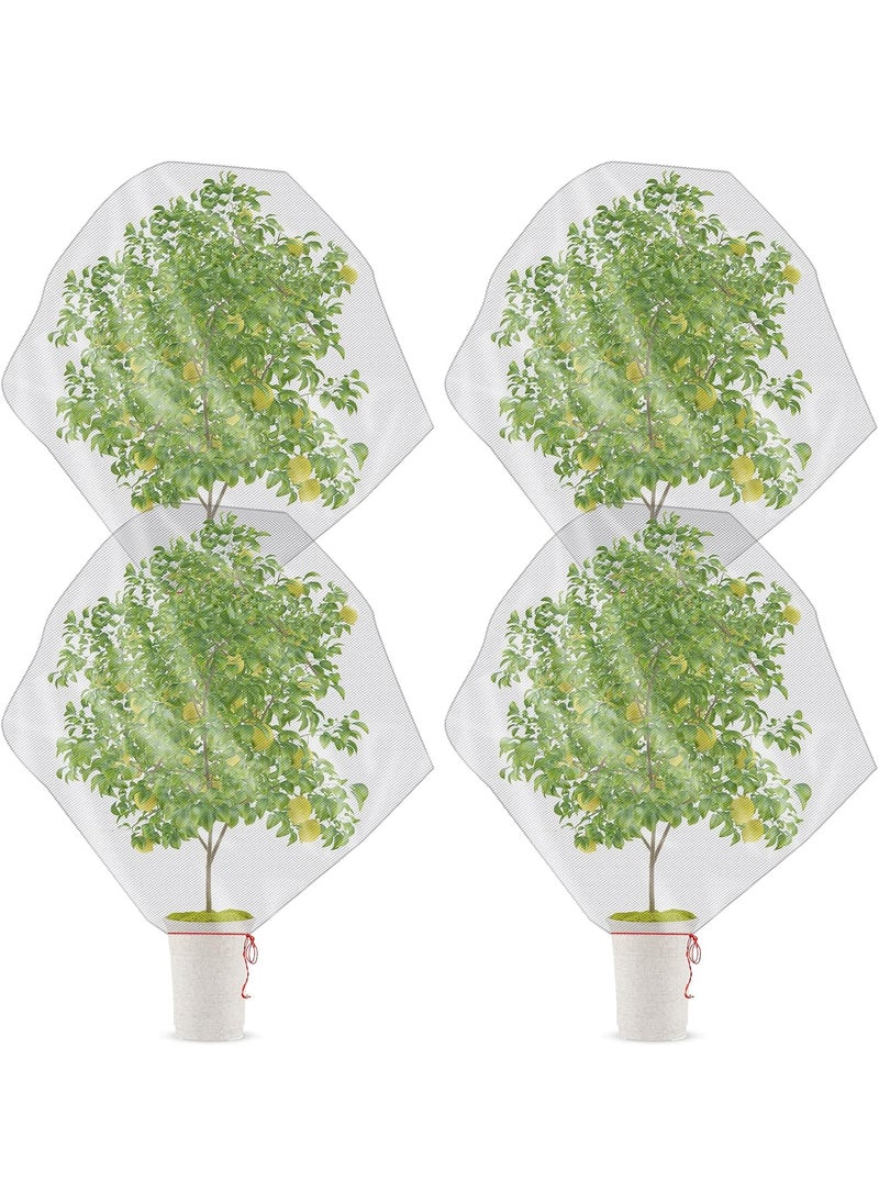 Shappy Garden Plant Fruits Netting Insect Bird Barrier Mesh Protection Netting Covers Bags with Drawstring Fruit Tree Flower Vegetables Net Protecting Plant for Vegetables Fruits 4 Pieces551 x 413 Inch  - Image 1