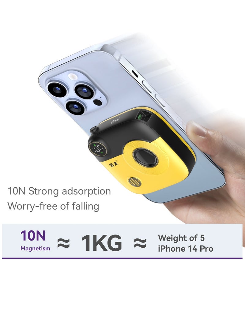 zime E49A Magnetic Power Bank, 10,000mAh Foldable Magnetic Wireless Portable Charger, 20W USB-C Power Compatible with iPhone 16/15/14/13/12 Series - Image 5