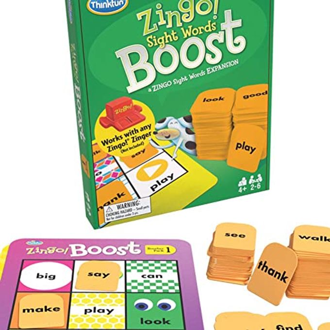 thinkfun Think Fun Zingo! Sight Words Boost Engaging Brain Game | Expansive Vocabulary Builder | Stimulates Memory & Concentration | for Kids Aged 4 and Up | Expansion Pack (76472) - Image 4