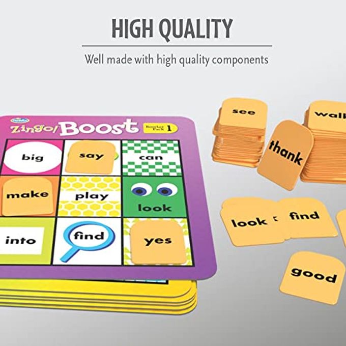 thinkfun Think Fun Zingo! Sight Words Boost Engaging Brain Game | Expansive Vocabulary Builder | Stimulates Memory & Concentration | for Kids Aged 4 and Up | Expansion Pack (76472) - Image 3