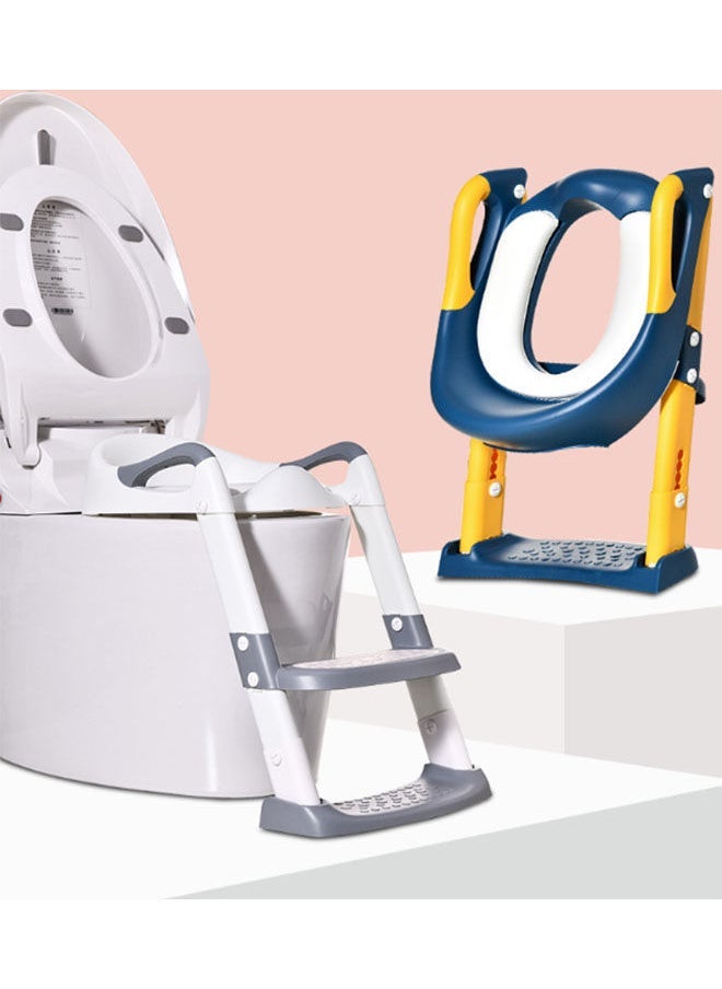 Arabest Potty Seat,Training Toilet Seat with Step Stool Ladder for Kid and Baby,Adjustable Toddler Toilet Training Seat with Soft Anti Cold Padded Seat,Safe Handles and Non Slip Wide Steps - Image 2