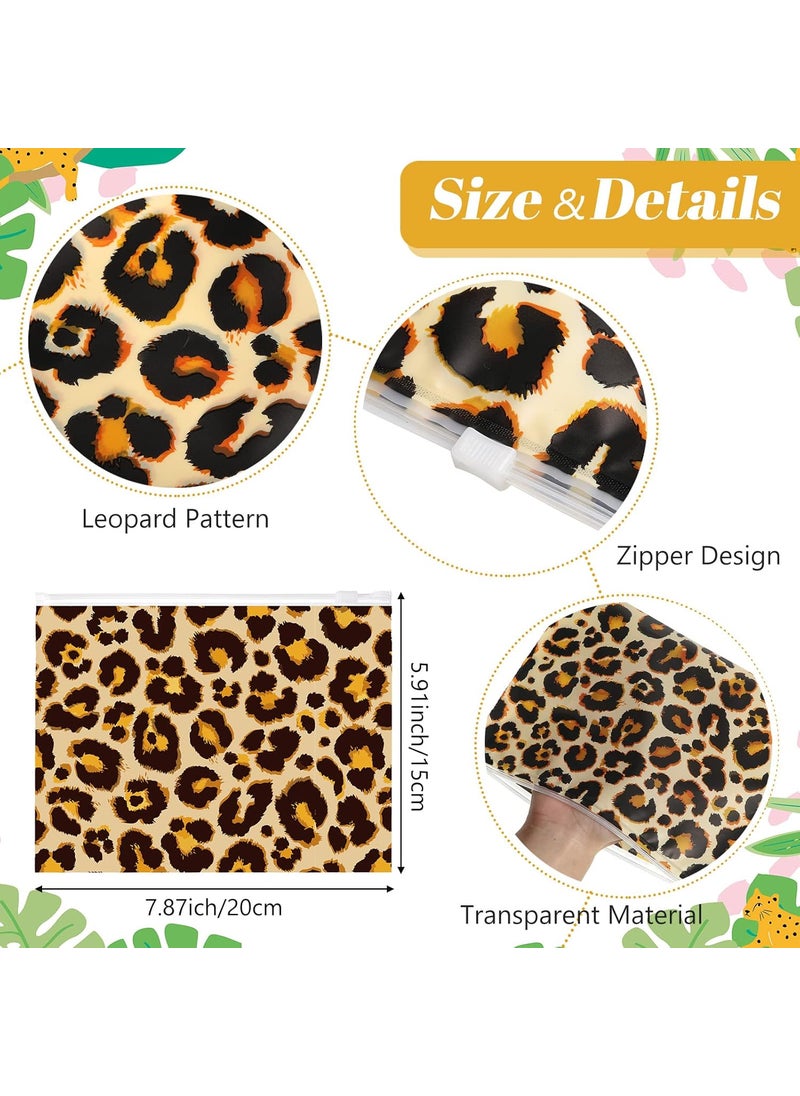 Reginary Reginary 50 Pieces Leopard Makeup Bags Waterproof Cosmetic Bag with Zipper Toiletry Pouch for Woman Tavel Wedding Bridal Shower Bachelorette Birthday Party Favor  - Image 2