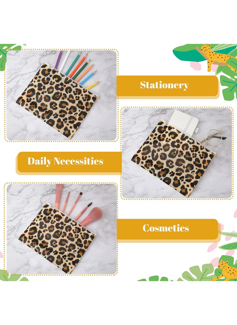 Reginary Reginary 50 Pieces Leopard Makeup Bags Waterproof Cosmetic Bag with Zipper Toiletry Pouch for Woman Tavel Wedding Bridal Shower Bachelorette Birthday Party Favor  - Image 4