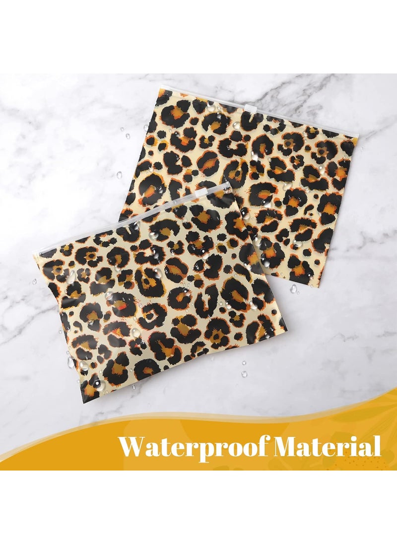 Reginary Reginary 50 Pieces Leopard Makeup Bags Waterproof Cosmetic Bag with Zipper Toiletry Pouch for Woman Tavel Wedding Bridal Shower Bachelorette Birthday Party Favor  - Image 3