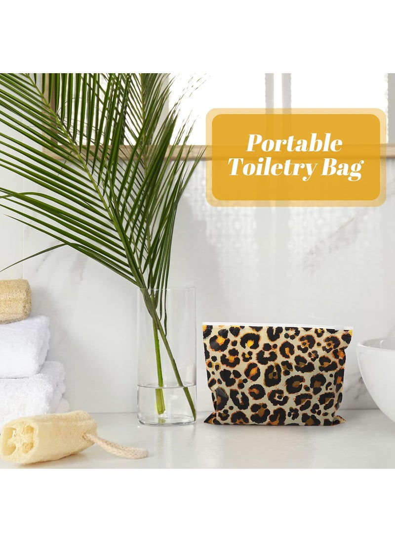 Reginary Reginary 50 Pieces Leopard Makeup Bags Waterproof Cosmetic Bag with Zipper Toiletry Pouch for Woman Tavel Wedding Bridal Shower Bachelorette Birthday Party Favor  - Image 5