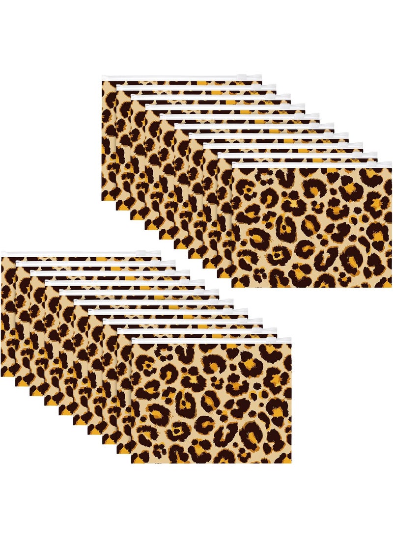 Reginary Reginary 50 Pieces Leopard Makeup Bags Waterproof Cosmetic Bag with Zipper Toiletry Pouch for Woman Tavel Wedding Bridal Shower Bachelorette Birthday Party Favor  - Image 1