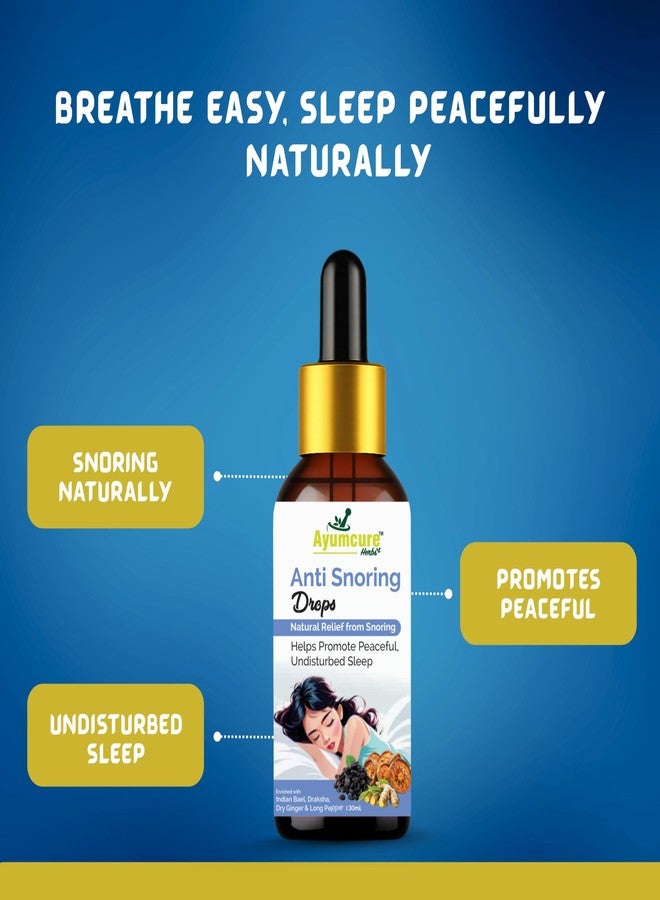 Ayumcure Anti Snoring Drops 30ML| Herbal Nasal Drops for Snoring Relief & Better Sleep | With Indian Bael, Draksha, Dry Ginger & Long Pepper | Improves Breathing | 100% Natural for Men & Women - Image 2