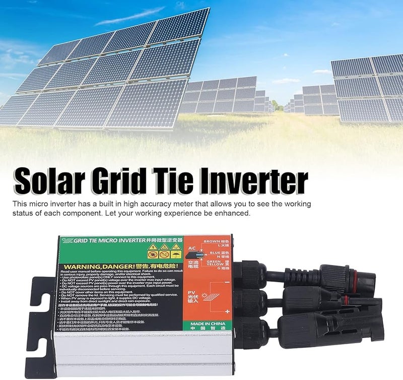 300W MPPT العاكس الشمسي المتصل بالشبكة موجة جيبية نقية مايكرو - Image 4