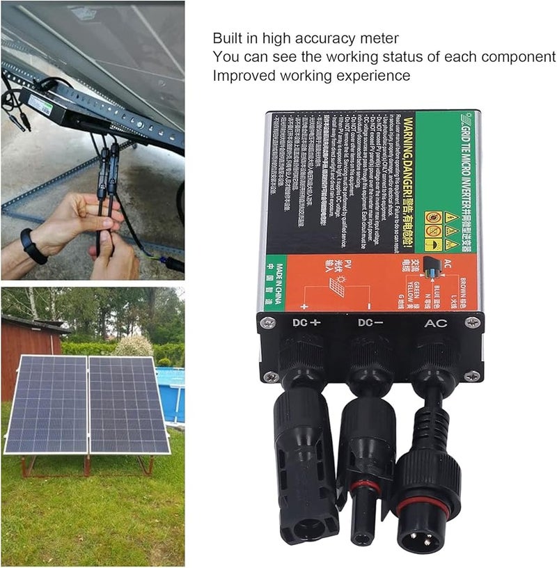 300W MPPT العاكس الشمسي المتصل بالشبكة موجة جيبية نقية مايكرو - Image 5