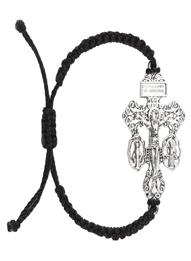 Brilucky Pardon Crucifix Religious Bracelet for Women Men,St Benedict Bracelet,Milagrosa Medal Bracelets,La Cruz Del Perdon Catolica,Crucifijo Del Perdon,Crucifijos Catolicos,Medalla De San Benito Bracelets - Image 1