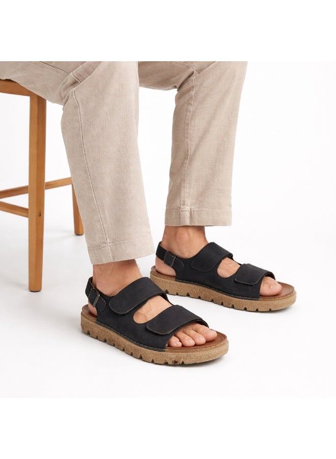 صندل رجالي مريح بتصميم عصري – نعل طبي خفيف مع أحزمة لاصقة قابلة للتعديل وحزام خلفي ثابت – مناسب للاستخدام اليومي والمشي - Image 1